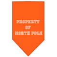 Load image into Gallery viewer, Christmas Pet and Dog Bandana Screen Printed, "Property Of North Pole"
