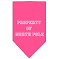 Load image into Gallery viewer, Christmas Pet and Dog Bandana Screen Printed, "Property Of North Pole"
