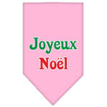 Load image into Gallery viewer, Christmas Pet and Dog Bandana Screen Printed, "Joyeux Noel"
