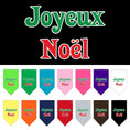 Load image into Gallery viewer, Christmas Pet and Dog Bandana Screen Printed, "Joyeux Noel"
