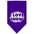 Load image into Gallery viewer, Christmas Pet and Dog Bandana Screen Printed, "I Love Snow"
