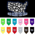 Load image into Gallery viewer, Pet and Dog Bandana Screen Printed, "God Bless The USA"
