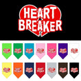 Load image into Gallery viewer, Pet and Dog Bandana Screen Printed, "Heart Breaker"
