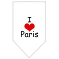 Load image into Gallery viewer, Pet and Dog Bandana Screen Printed, "I Love Paris"
