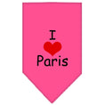 Load image into Gallery viewer, Pet and Dog Bandana Screen Printed, "I Love Paris"
