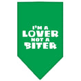 Load image into Gallery viewer, Pet and Dog Bandana Screen Printed,  "I'm a Lover, Not A Biter"
