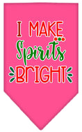 Load image into Gallery viewer, Christmas Pet and Dog Bandana Screen Printed, "I Make Spirits Bright"
