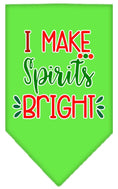 Load image into Gallery viewer, Christmas Pet and Dog Bandana Screen Printed, "I Make Spirits Bright"
