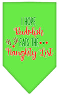 Load image into Gallery viewer, Christmas Pet Bandana "Hope Rudolph Eats The Naughty List"
