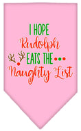 Load image into Gallery viewer, Christmas Pet Bandana "Hope Rudolph Eats The Naughty List"
