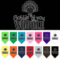 Load image into Gallery viewer, Pet and Dog Bandana Screen Printed, "Gobble Til You Wobble"
