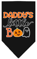 Load image into Gallery viewer, Halloween Pet and Dog Bandana Screen Printed, "Daddy's Little Boo"
