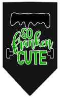 Load image into Gallery viewer, Halloween Pet and Dog Bandana Screen Printed, "So Franken Cute"
