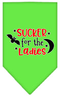 Load image into Gallery viewer, Halloween Pet and Dog Bandana Screen Printed, "Sucker For The Ladies"

