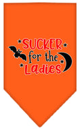 Load image into Gallery viewer, Halloween Pet and Dog Bandana Screen Printed, "Sucker For The Ladies"

