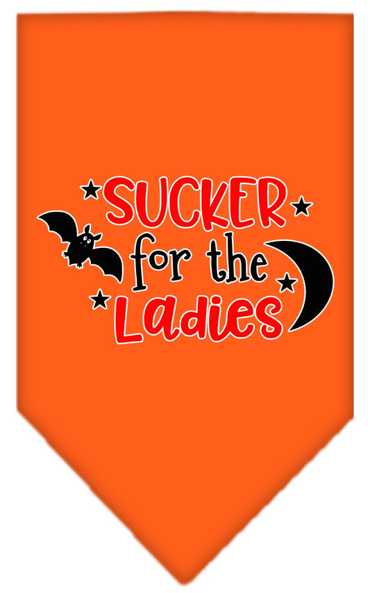 Halloween Pet and Dog Bandana Screen Printed, "Sucker For The Ladies"