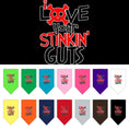Load image into Gallery viewer, Pet and Dog Bandana Screen Printed, "Love Your Stinkin Guts"

