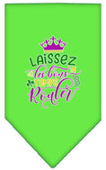 Load image into Gallery viewer, Pet and Dog Bandana Screen Printed, "Laissez Les Bons Temps Rouler"
