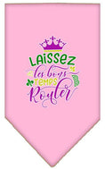 Load image into Gallery viewer, Pet and Dog Bandana Screen Printed, "Laissez Les Bons Temps Rouler"
