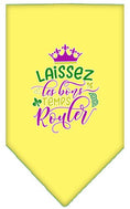 Load image into Gallery viewer, Pet and Dog Bandana Screen Printed, "Laissez Les Bons Temps Rouler"
