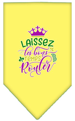 Pet and Dog Bandana Screen Printed, "Laissez Les Bons Temps Rouler"