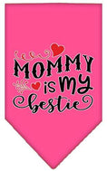 Load image into Gallery viewer, Pet and Dog Bandana Screen Printed, "Mommy Is My Bestie"
