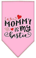 Load image into Gallery viewer, Pet and Dog Bandana Screen Printed, "Mommy Is My Bestie"
