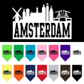 Load image into Gallery viewer, Pet and Dog Bandana Screen Printed, "Amsterdam Skyline"
