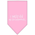 Load image into Gallery viewer, Pet and Dog Bandana Screen Printed, "I Really Did Eat The Homework"
