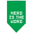 Load image into Gallery viewer, Pet and Dog Bandana Screen Printed, "Nerd Is The Word"
