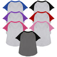 Load image into Gallery viewer, Pet Dog & Cat Raglan Baseball Shirt Blank, Plain
