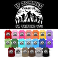 Load image into Gallery viewer, Halloween Pet Dog & Cat Shirt, "If Zombies Chase Us, I'm Tripping You"
