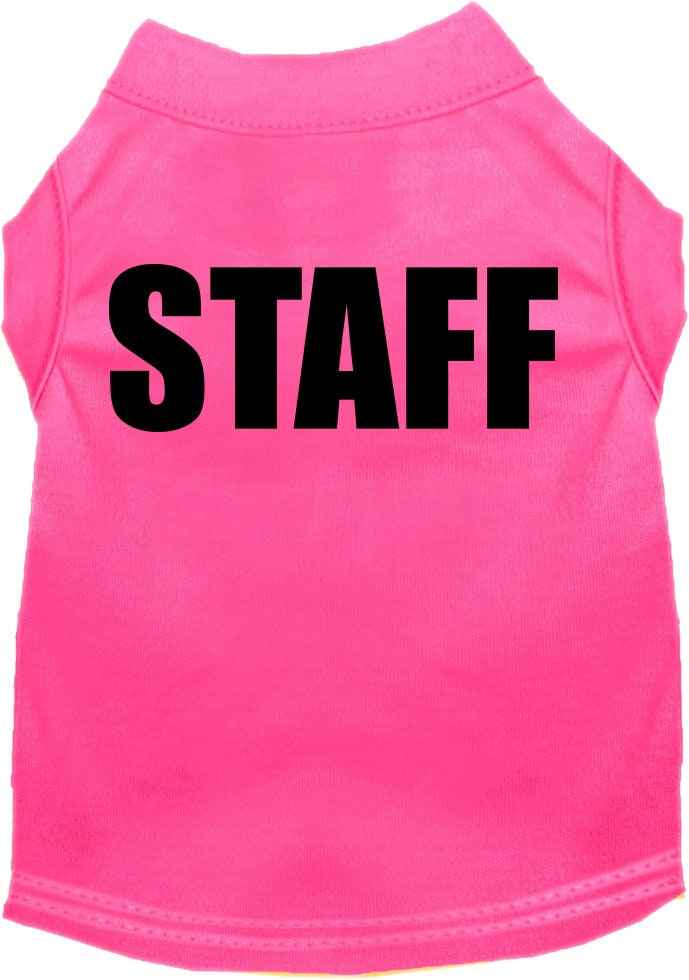 Pet Dog & Cat Shirt Screen Printed, "Staff Costume"