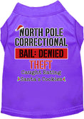Load image into Gallery viewer, Christmas Pet Dog & Cat Shirt Screen Printed, "North Pole Correctional"

