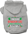 Load image into Gallery viewer, Christmas Pet Hoodie, "On The Naughty List And I Regret Nothing"
