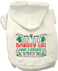 Load image into Gallery viewer, Christmas Pet Hoodie, "On The Naughty List And I Regret Nothing"
