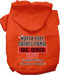Load image into Gallery viewer, Christmas Pet Hoodie Screen Printed, "North Pole Correctional"
