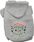 Load image into Gallery viewer, Christmas Pet Hoodie Screen Printed, "Furry & Bright"
