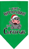 Load image into Gallery viewer, Christmas Pet and Dog Bandana, "I Want A Hippopotamus For Christmas"
