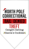 Load image into Gallery viewer, Christmas Pet and Dog Bandana Screen Printed, "North Pole Correctional"
