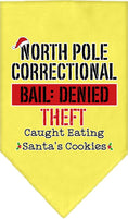 Load image into Gallery viewer, Christmas Pet and Dog Bandana Screen Printed, "North Pole Correctional"
