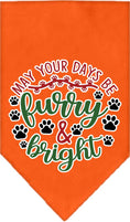 Load image into Gallery viewer, Christmas Pet and Dog Bandana Screen Printed, "Furry & Bright"
