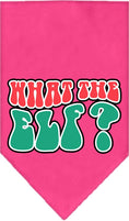Load image into Gallery viewer, Christmas Pet and Dog Bandana Screen Printed, "What The Elf"
