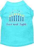 Load image into Gallery viewer, Hanukkah Pet Dog and Cat Shirt Screen Printed, "Love & Light"
