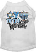Load image into Gallery viewer, Hanukkah Pet Dog and Cat Shirt Screen Printed, "Oy To The World"
