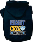 Load image into Gallery viewer, Hanukkah Pet, Dog and Cat Hoodie Screen Printed, "Eight Crazy Nights"
