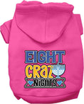 Load image into Gallery viewer, Hanukkah Pet, Dog and Cat Hoodie Screen Printed, "Eight Crazy Nights"
