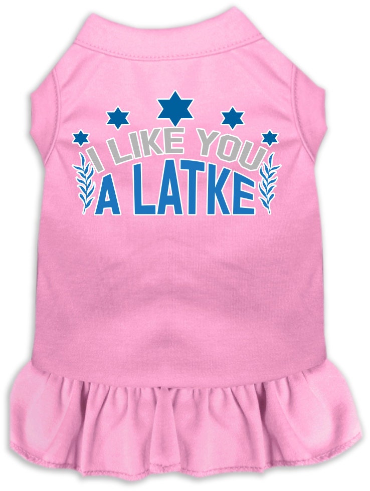 Hanukkah Pet Dress "I Like You A Latke"