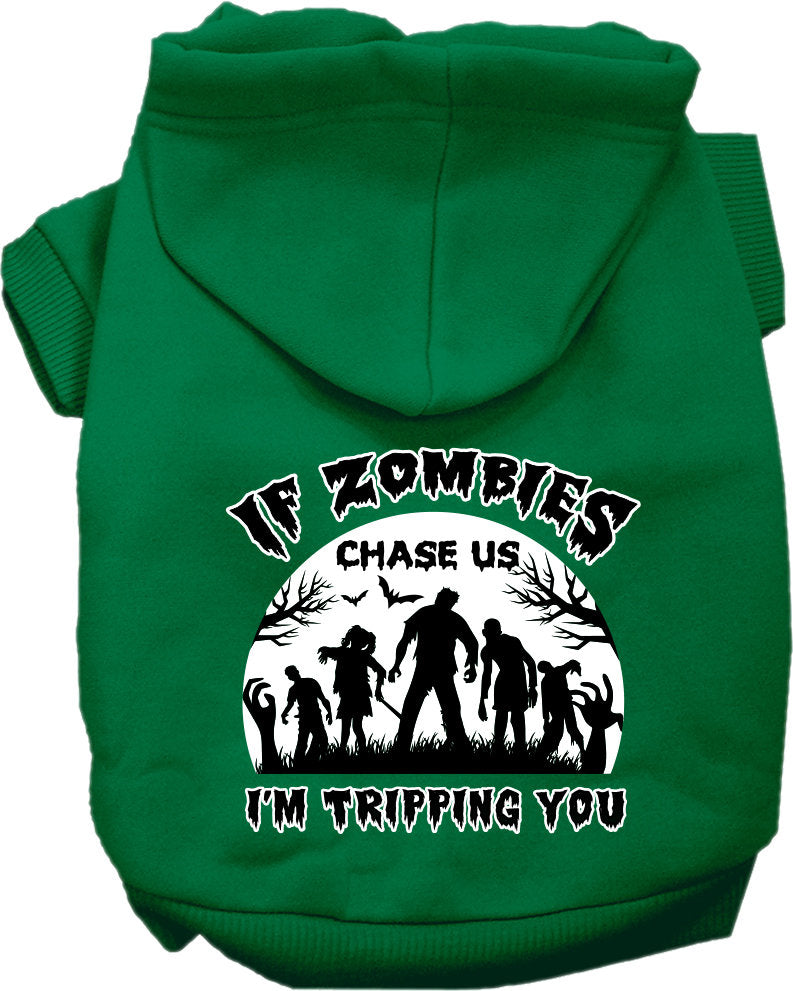 Halloween Pet Hoodie "If Zombies Chase Us, I'm Tripping You"
