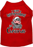 Load image into Gallery viewer, Christmas Pet Dog & Cat Shirt, "I Want A Hippopotamus For Christmas"
